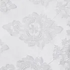 Italienischer Luxus-Vorhang aus hellem Leinen mit Organza und weißer Stickerei – Marinella Viadurini