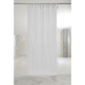 Weißer Leinen- und Organza-Vorhang mit Laschen, Luxus-Design Made in Italy - Ariosto
