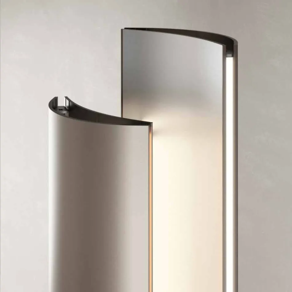 Elektrischer Bodenheizkörper mit einfacher oder doppelter LED-Ausführung bei 500 W - Stilus Viadurini