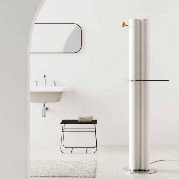 Vertikaler design-badezimmerheizkörper elektrischer boden 450 watt - ottolungo