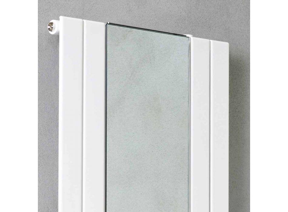 Design Vertikaler Badezimmerheizkörper aus Stahl mit 587 W Spiegel - Picchio