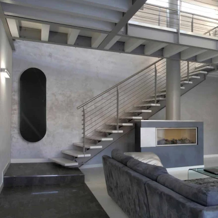 Termoarredo elektrisches Design Brian gehärtetes Glas, hergestellt in Italien Viadurini