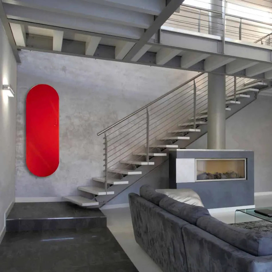 Termoarredo elektrisches Design Brian gehärtetes Glas, hergestellt in Italien Viadurini