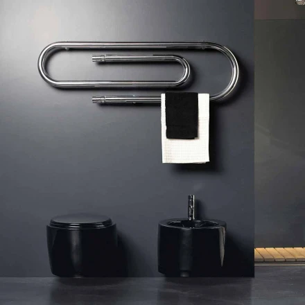 Termoarredo elektrisches Klammerdesign mit Chromoberfläche Scirocco H Viadurini