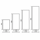 Vertikaler Hydraulikdesign-Kühler aus Aluminium bis 1061 Watt - gebogen Viadurini