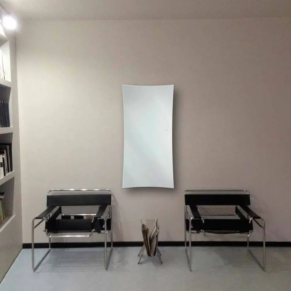 Wand montierte elektrischen Heizkörper in Barry gehärtetem Glas Viadurini