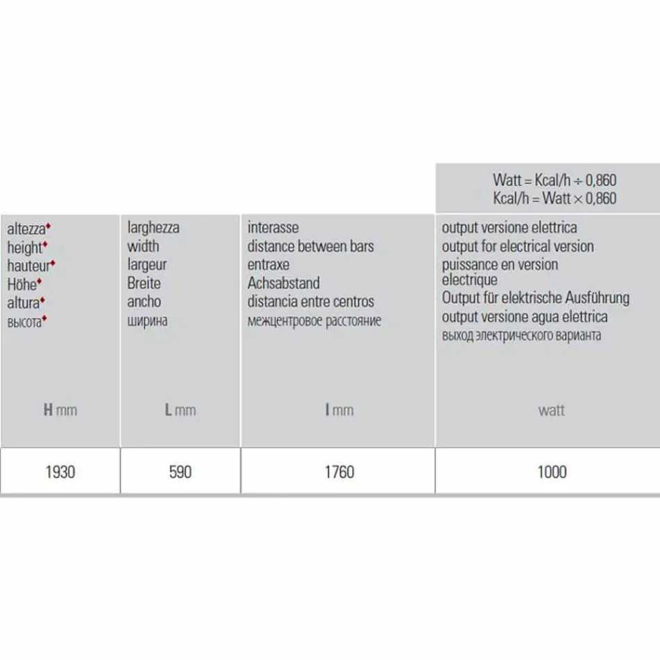 Design Elektrischer Heizkörper für Wohnzimmer oder Badezimmer mit 1000 W LED - Shine Viadurini