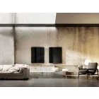 Elektrischer Infrarotstrahler in schwarzem Klarglas Viadurini