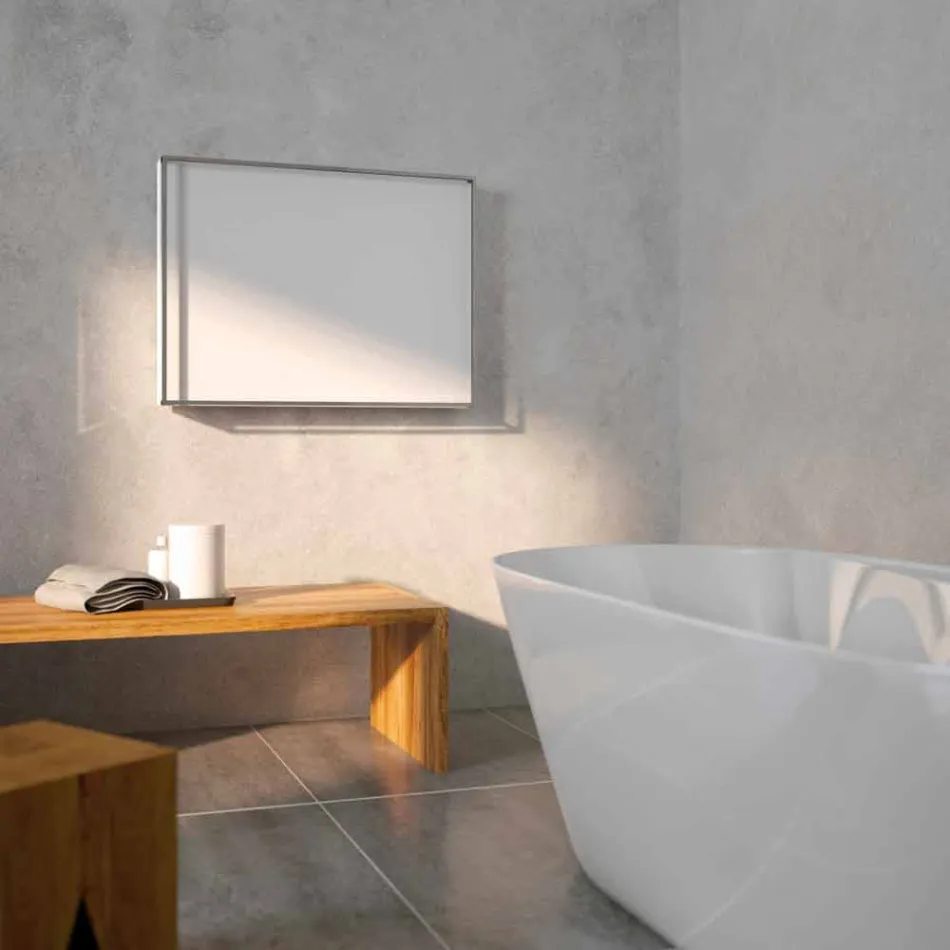 Elektro-Design-Heizkörper, Stahlabdeckung, Scirocco H Licht Viadurini