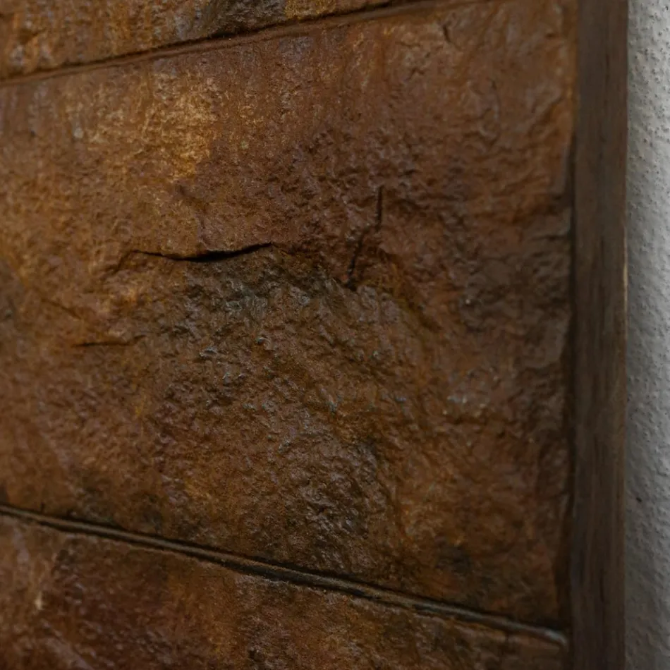 Elektrischer Heizkörper Corten-Finish in italienischem Marmorpulver - Terraa Viadurini