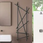 Elektrischer Stahlheizkörper mit runden Rohren Made in Italy - Random Viadurini