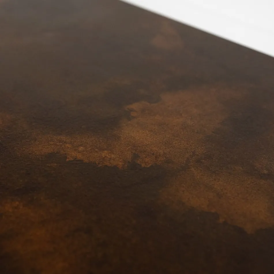 Elektrischer Heizkörper aus italienischem Marmorpulver Corten-Effekt - Linien Viadurini