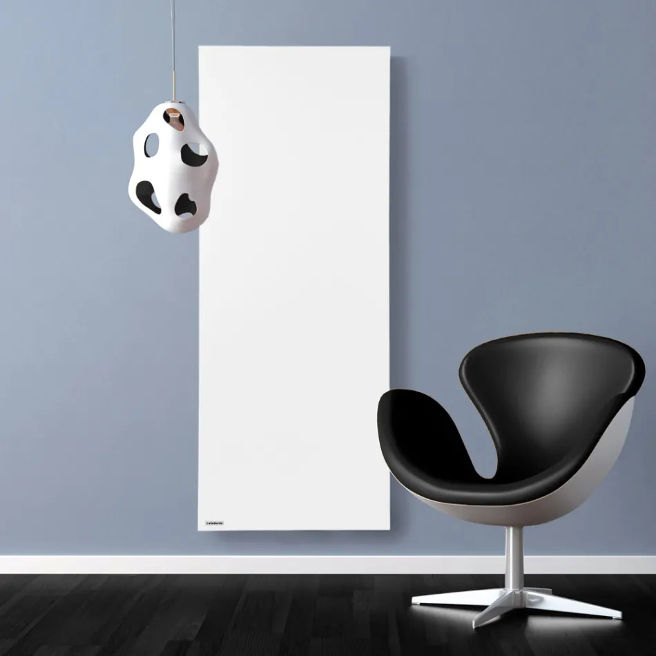 Elektrischer Heizkörper aus glattem italienischem Marmorpulver bis zu 1200 W - Linien Viadurini