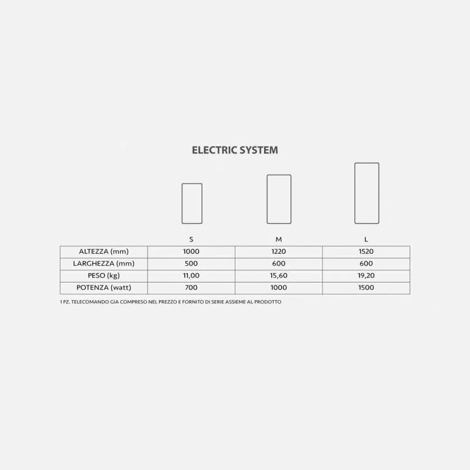 Elektrischer Heizkörper aus gehärtetem Glas mit Jonny-Steinoptik Viadurini