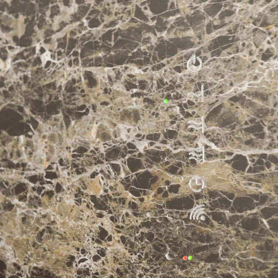 Elektrischer Heizkörper aus gehärtetem Glas mit Jonny-Steinoptik Viadurini