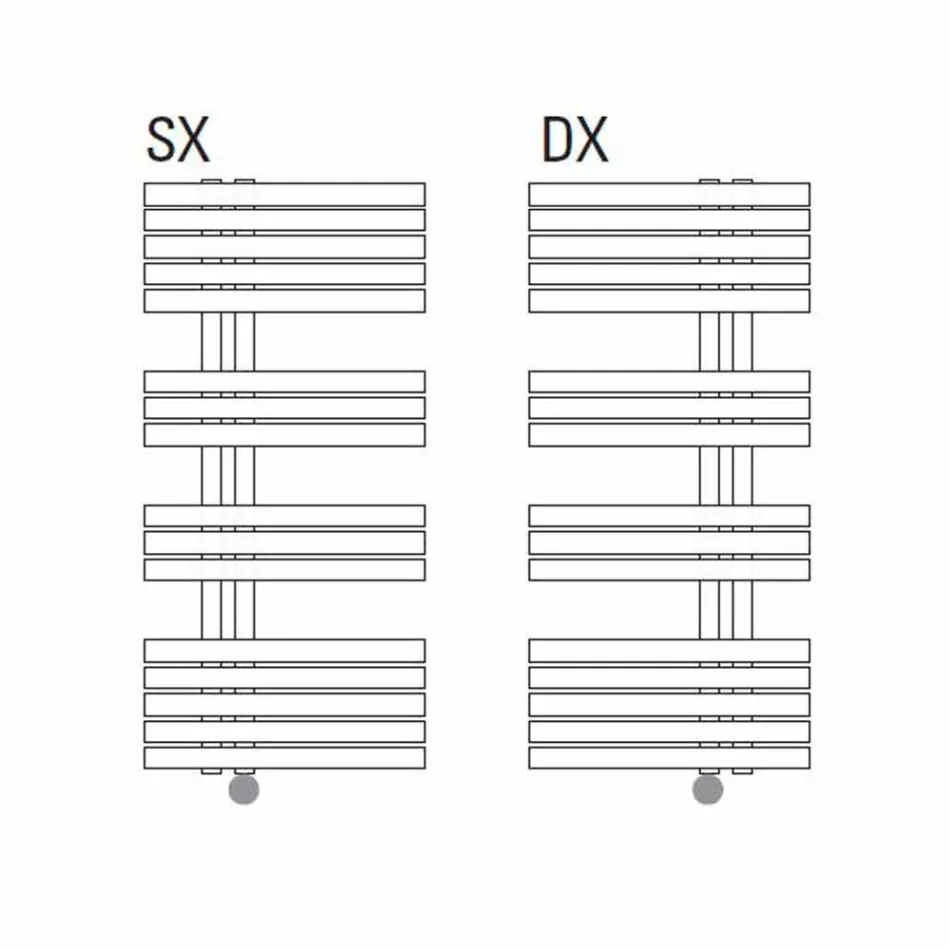Modernes Design Wandheizkörper für Badezimmer 400 W - Pfau Viadurini