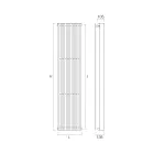 Hydraulischer Heizkörper mit doppelter Reihe flacher Elemente, hergestellt in Italien – Mazedonien Viadurini