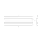 Hydraulischer Heizkörper mit einzelnen Elementen mit quadratischem Querschnitt, hergestellt in Italien – Nougat Viadurini