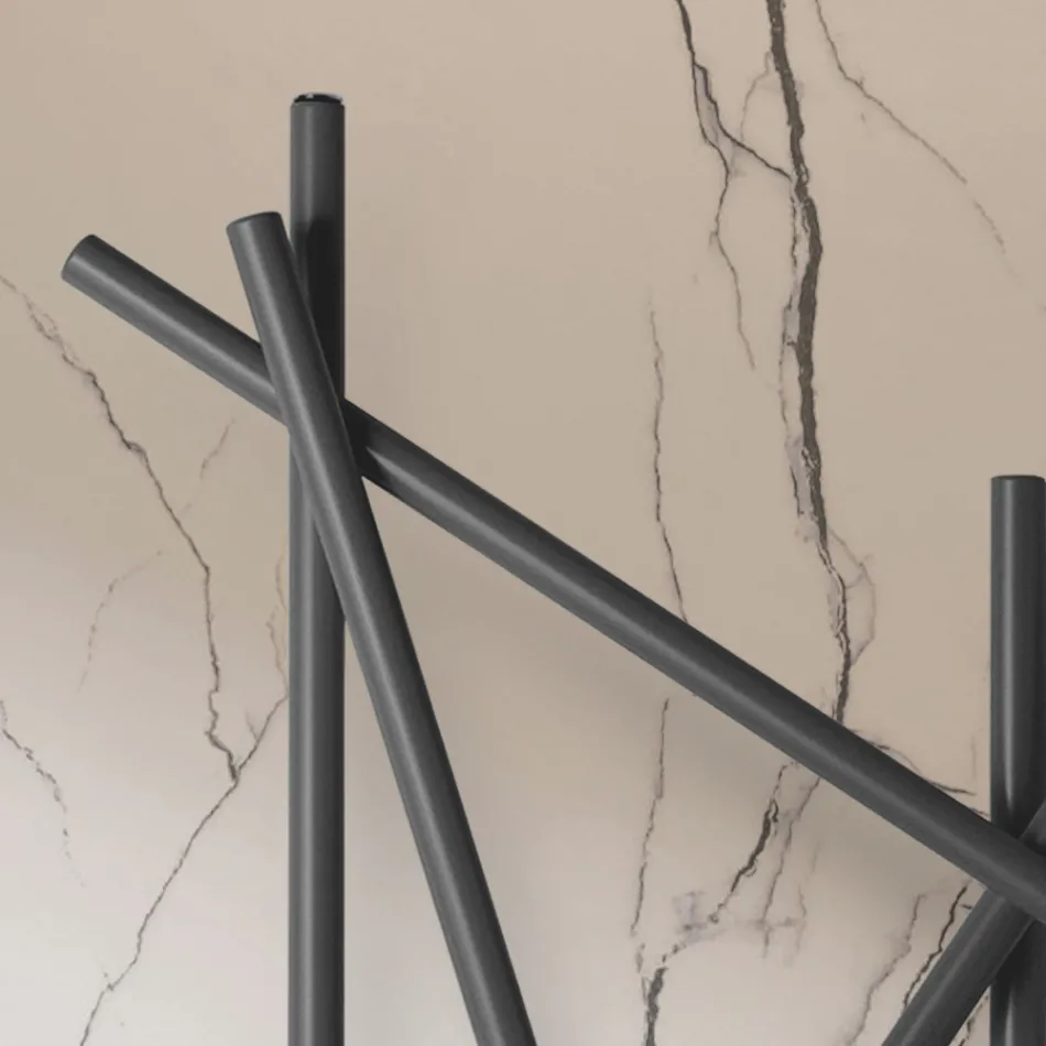 Hydraulischer Heizkörper aus Stahl mit runden Rohren, hergestellt in Italien – Random Viadurini