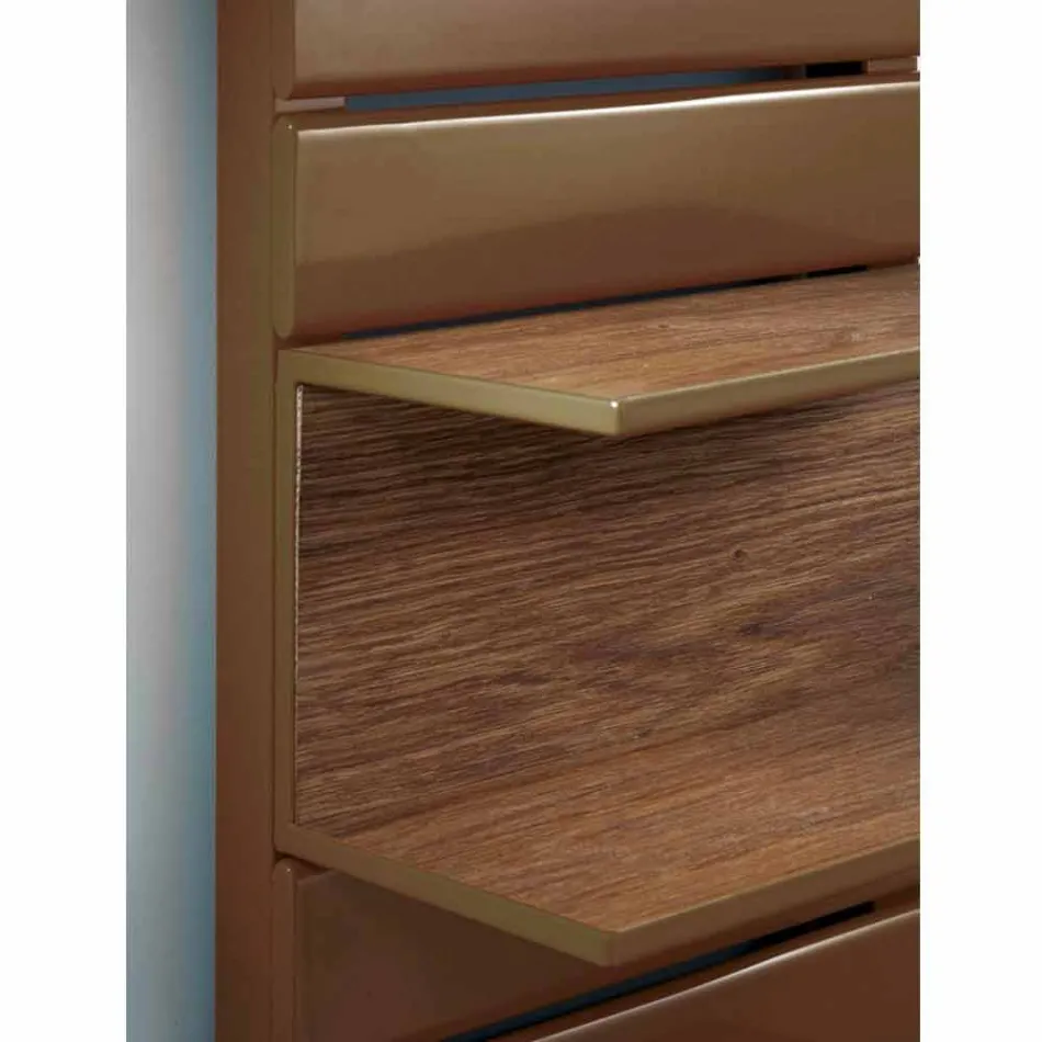 Hydraulische Termoarredo Stahl, Eiche Regale, transporter Scirocco H Viadurini