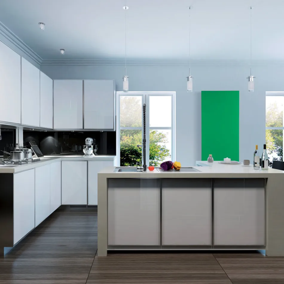 Hydraulischer Heizkörper aus italienischem Marmorpulver bis 1200 Watt – Linien Viadurini