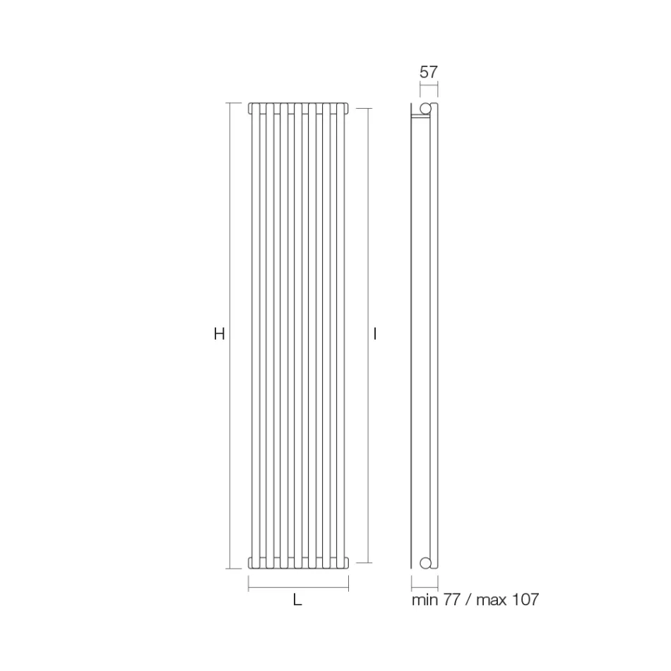 Hydraulischer Kühler aus Kohlenstoffstahl, hergestellt in Italien – Cannoli Viadurini