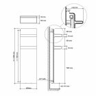 Kühlerhandtuchhalter Vertikales Design Hydraulisch bis 719 Watt - Rebel Viadurini