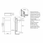 Kühlerhandtuchhalter Vertikales Design Hydraulisch bis 719 Watt - Rebel Viadurini
