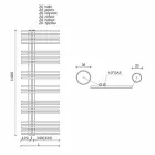Kühler Chrom Handtuchwärmer in Stahl Hydraulic Design 483 W - Pavone Viadurini