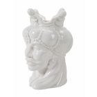 Dunkelbraunes Design weiße Keramikdekoration 2 Stück - Baldassarre Viadurini
