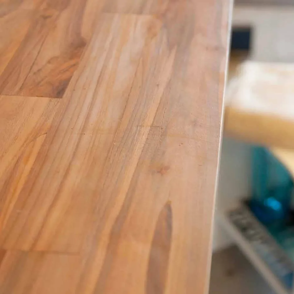 Aufsatzwaschtisch aus Norcia-Streifenteak Viadurini