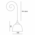 Toscot Apuane Pendellampe ohne Rosette Made in Toscana Viadurini