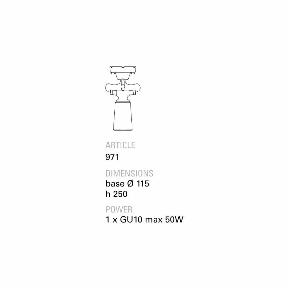 TOSCOT Battersea Scheinwerfer Keramik Decke, modernes Design Viadurini