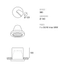 Toscot Carso Einbaustrahler Ø14 cm aus Terrakotta, hergestellt in der Toskana Viadurini