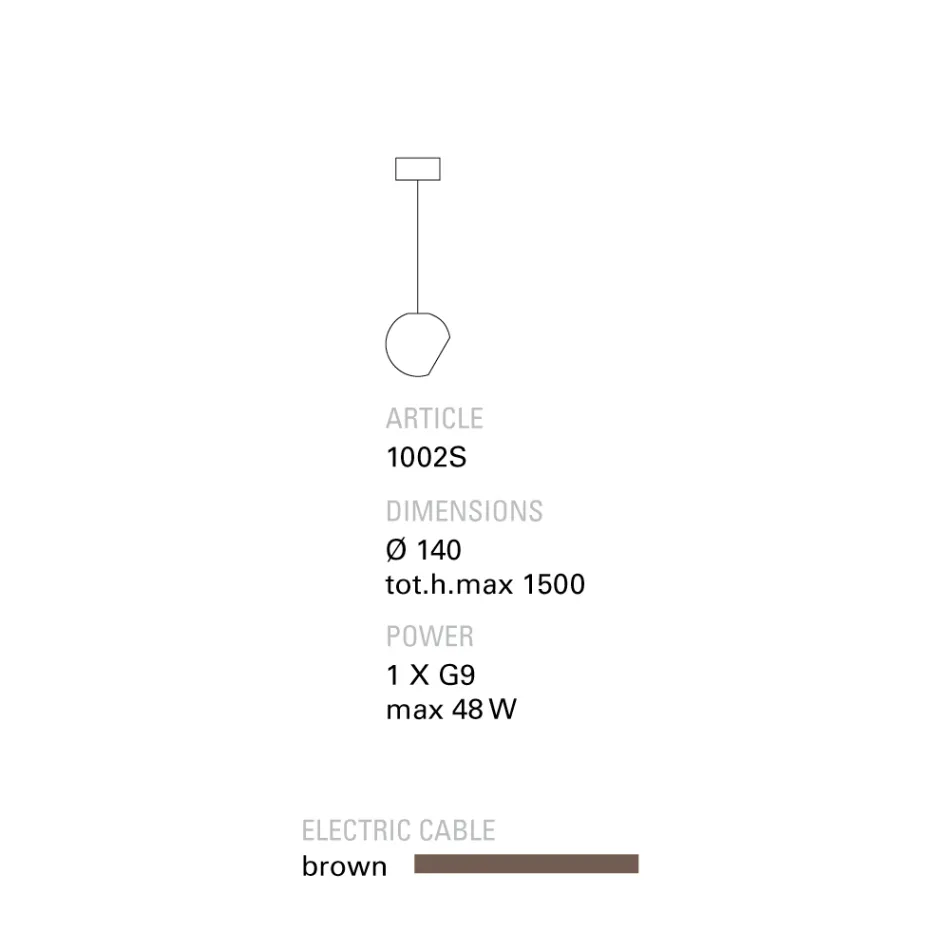 Toscot Newton Terrakotta-Pendelleuchte im zeitgenössischen Stil Viadurini