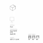 TOSCOT Smith Applikation Außen Terrakotta LED, handgefertigt Viadurini