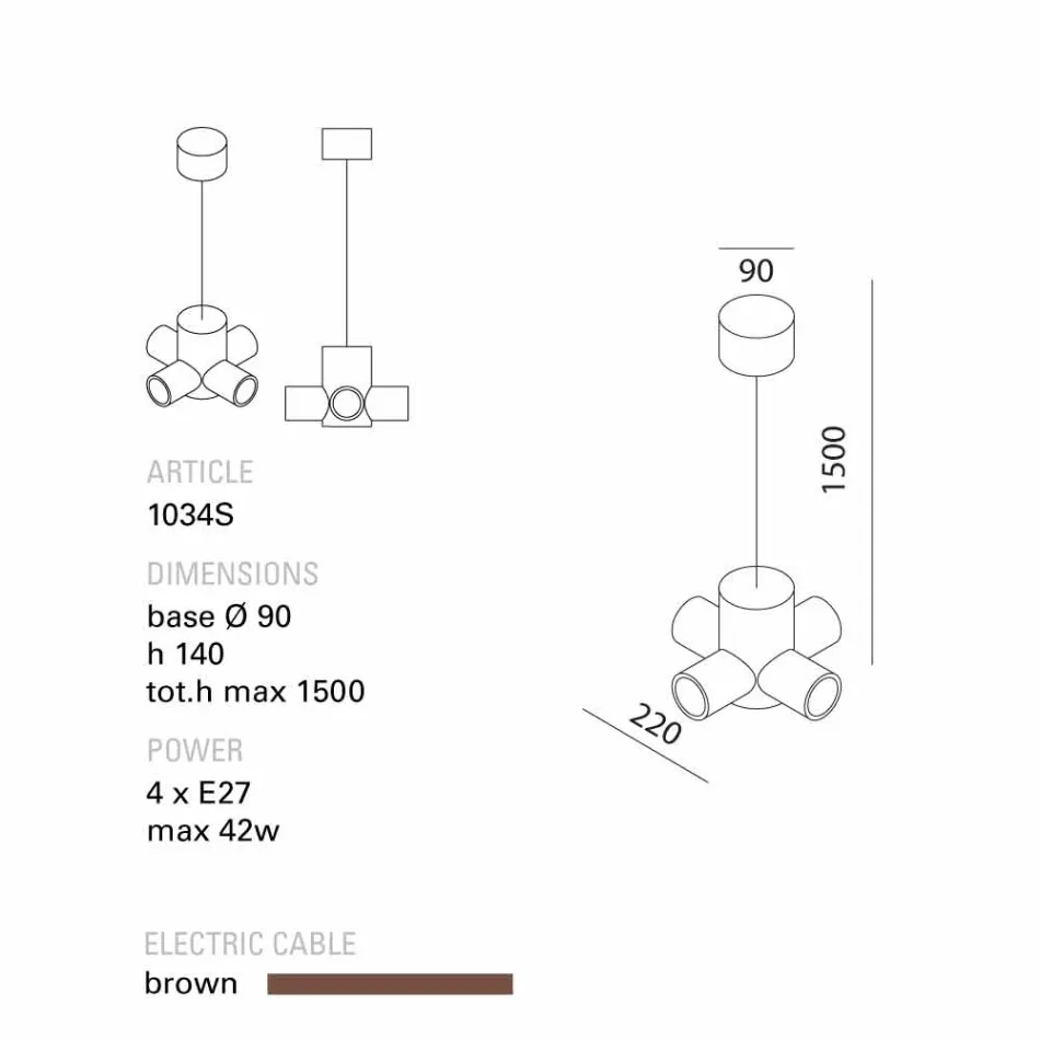 TOSCOT Verkehr Pendelleuchte Keramik in der Toskana gemacht Viadurini