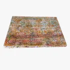 Tischdecke der italienischen Kunst mit Hand Cotton Printed Unique Piece Viadurini