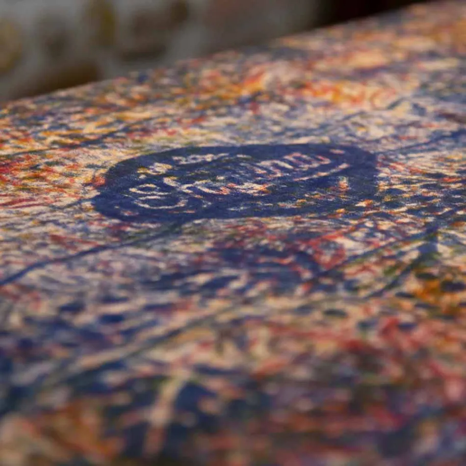 Tischdecke italienischer Kunst mit handbedruckter Baumwolle One Piece - Brands Viadurini