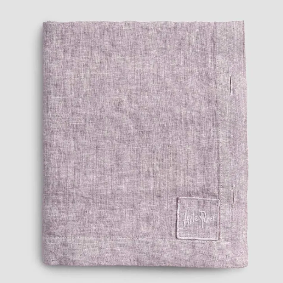 Rechteckige Leinentischdecke mit Knopflöchern und 10 Knöpfen, luxuriös – mediterran Viadurini