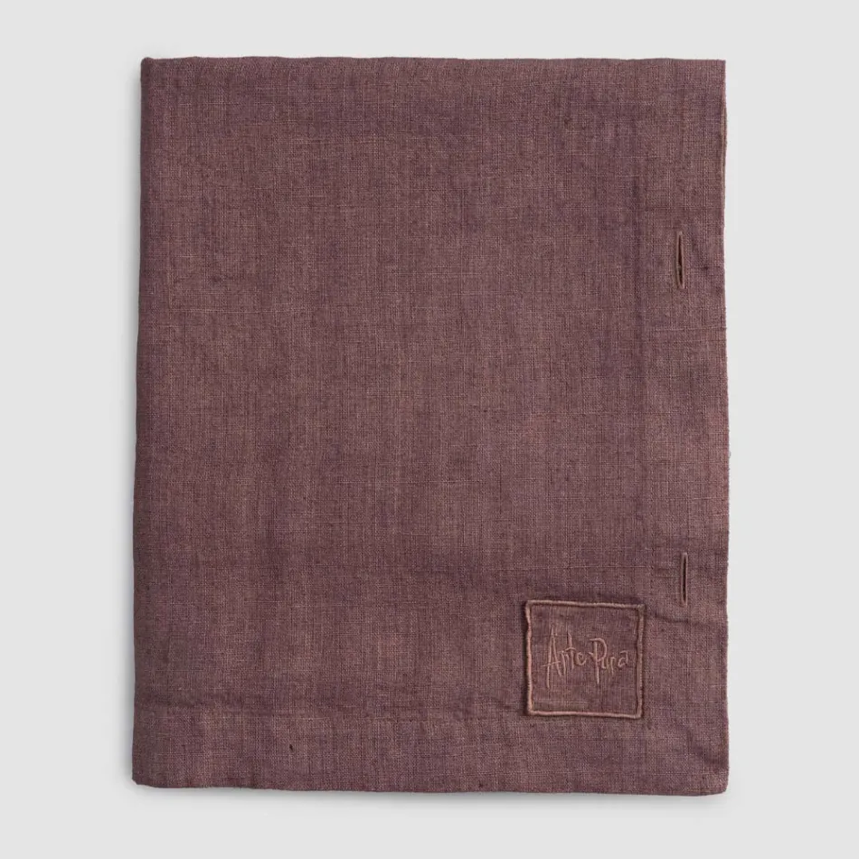 Rechteckige Leinentischdecke mit Knopflöchern und 12 Luxusknöpfen – Mediterran Viadurini