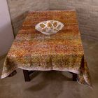 Hochwertige italienische Tischdecke aus handbedruckter Baumwolle - Marken Viadurini