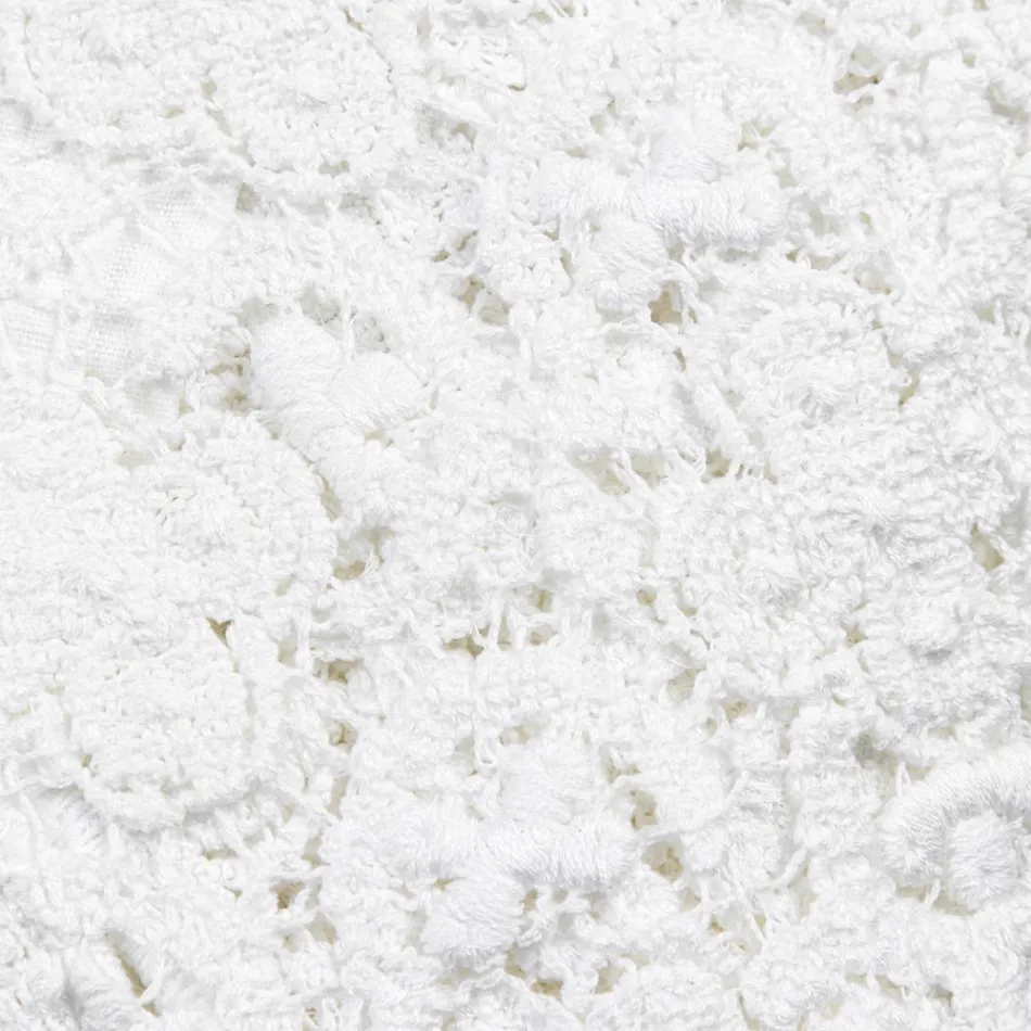 Rechteckige Tischdecke aus Leinen und Baumwollspitze, italienisches Luxusdesign – Olimpia Viadurini