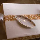 Hochwertige italienische bedruckte Tischdecke aus Baumwolle und Leinen - Marken Viadurini