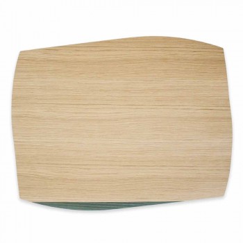 Modernes rechteckiges Tischset aus Eichenholz Made in Italy - Abraham