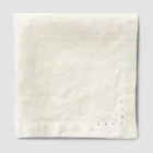 Leinenservietten mit schwarzen oder butterfarbenen Kristallen, 6 Stück, italienischer Luxus – Prezio Viadurini