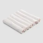 Schwere Leinenservietten mit gefaltetem Rand, verschiedene Farben, 6 Stück – Onestini Viadurini