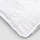 Großes Reiseetui aus Leinen mit italienischer Luxus-Sinergia-Spitze – Randall Viadurini