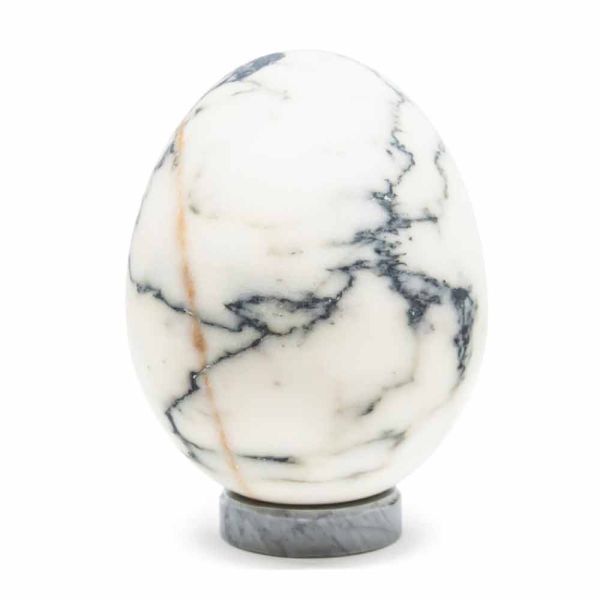 Mittleres eierdekor aus paonazzo-marmor elegantes design made in italy - olimo