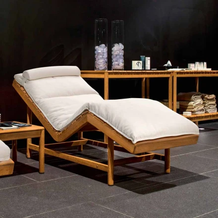 Varaschin Barcode Modernes Gartenbett / Teakholz Viadurini